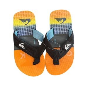 Quiksilver Kids' Orange and Black Flip Flops